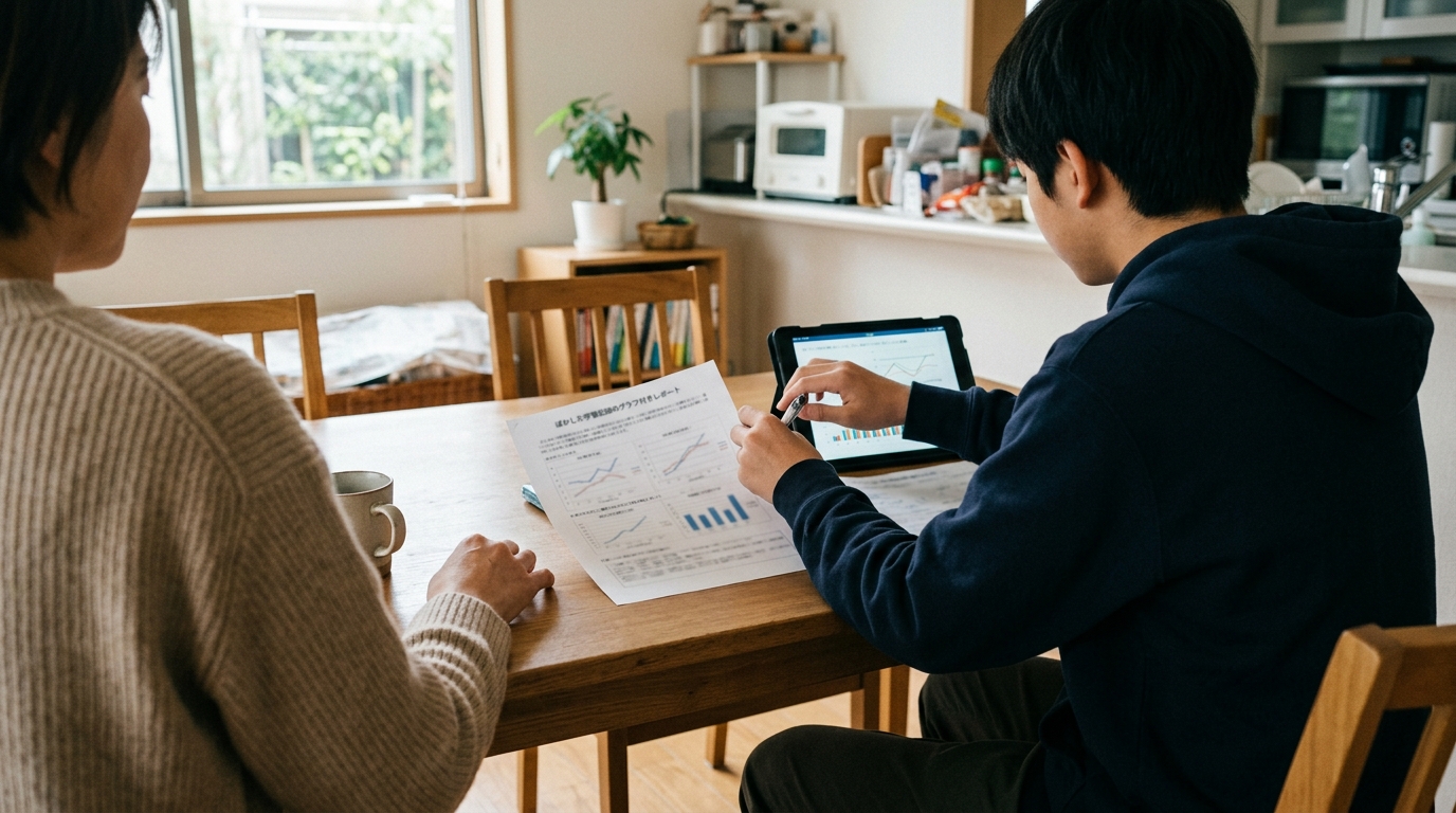 教材の学習履歴を月ごとに印刷し、学校へ提出する